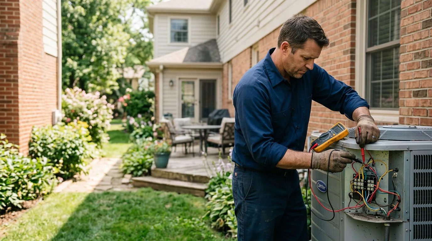 HVAC technician working near Yorktown, AR
